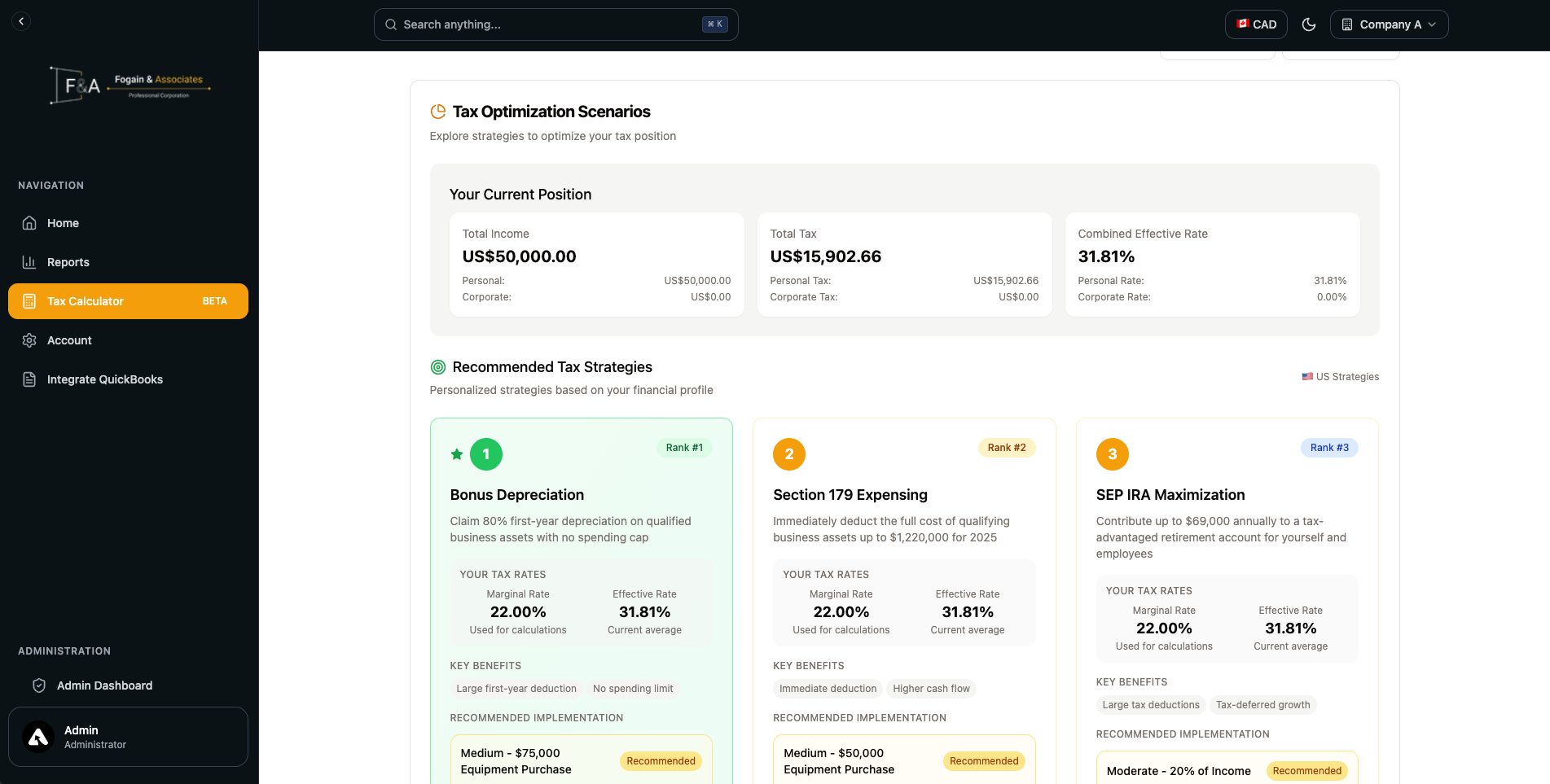 Tax optimization strategies
